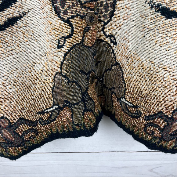 Vintage Sugar Street Weavers Nature Animals Button Jacket Large - Picture 4 of 8